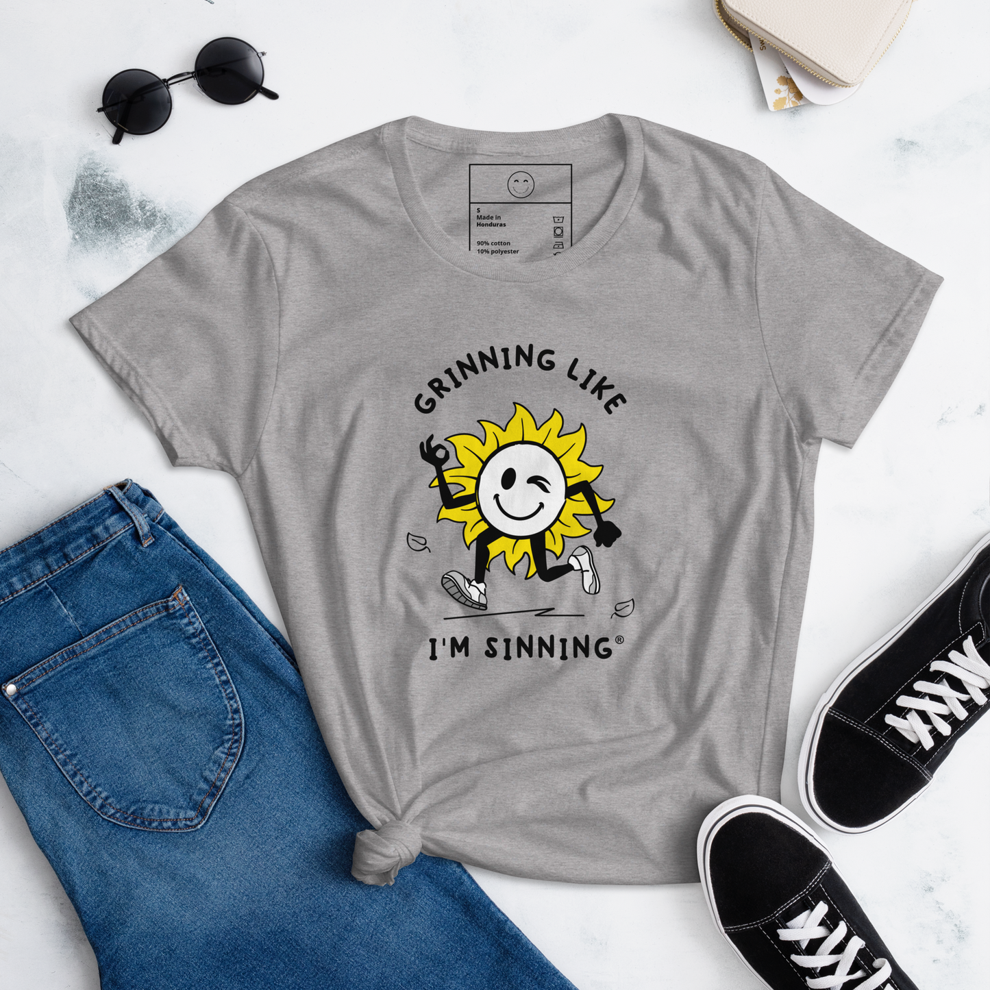 Women's short sleeve t-shirt-Sunflower