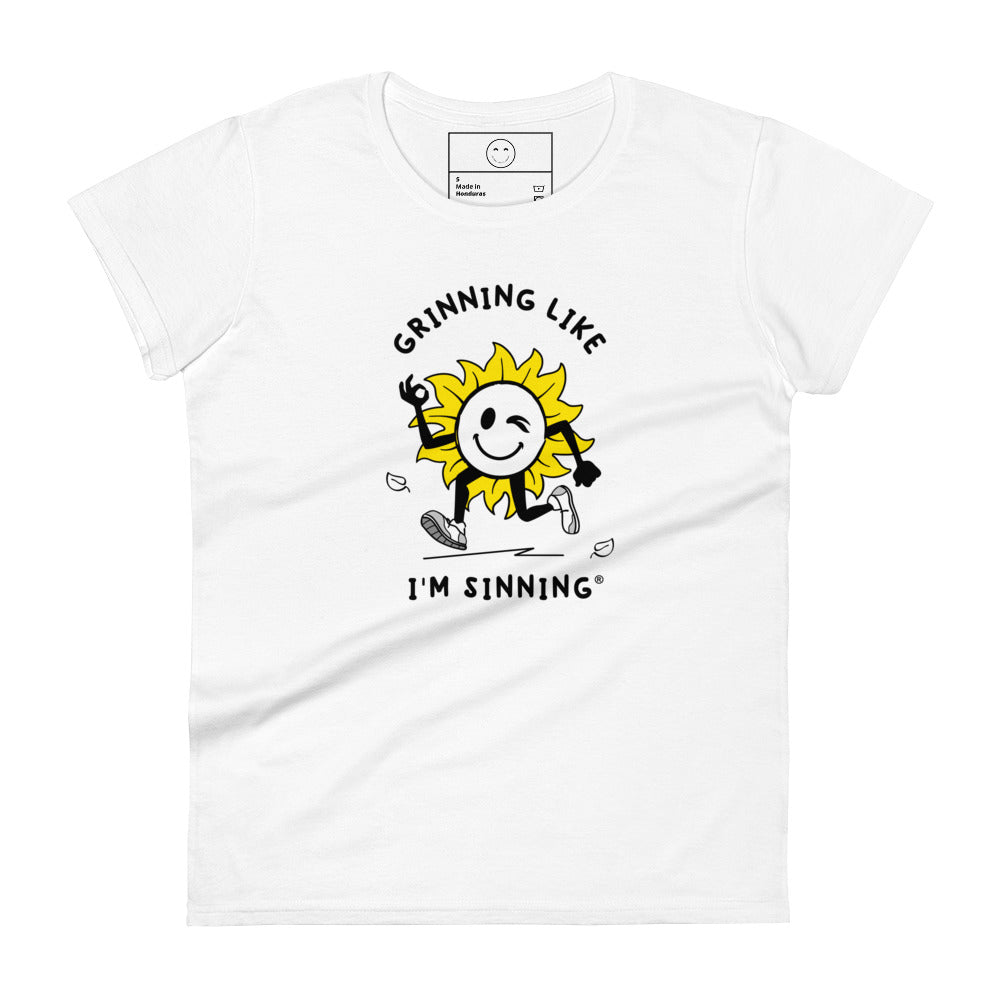 Women's short sleeve t-shirt-Sunflower